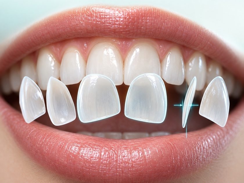 Lamine veneer — ince porselen yaprakların ön dişlere yerleştirilmesi